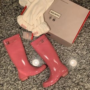 Hunter Rain Boots (Pink Gloss)